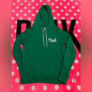 VS Pink green campus pullover Sz m